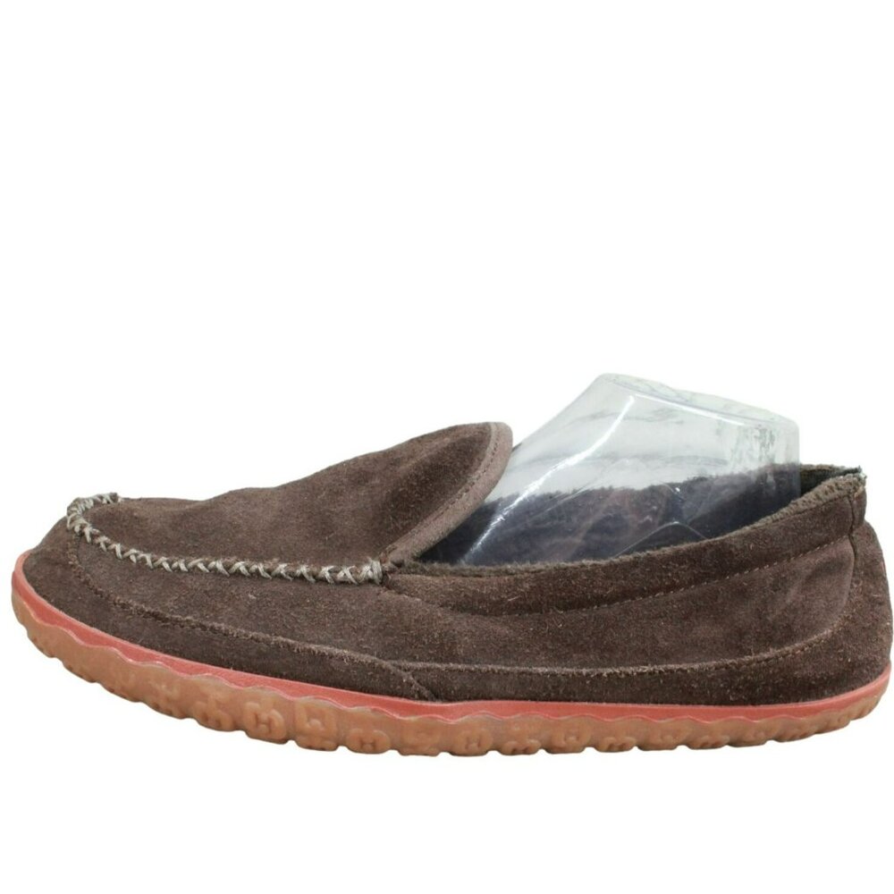 LL Bean Mountain Dark Brown Suede Water Resistant Non Slip Slippers Size 11 M